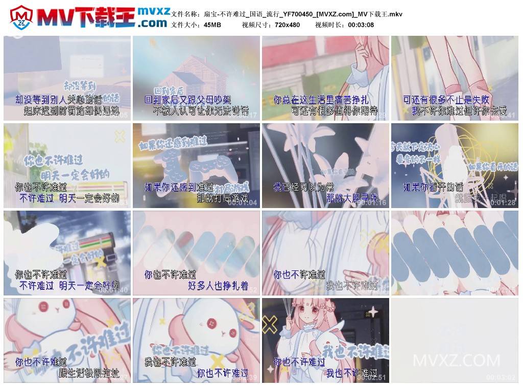 扇宝-不许难过_国语_流行_YF700450